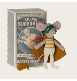Maileg Super hero mouse, Little brother in matchbox