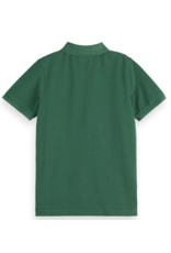 Scotch & Soda Garment-dyed pique polo DARK GREEN