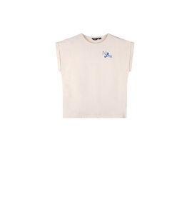 Nobell Kasis T-shirt Take a Break print at back Pearled Ivory