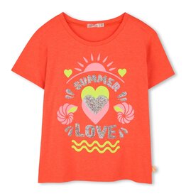BILLIEBLUSH TEE-SHIRT CORAIL FLUO
