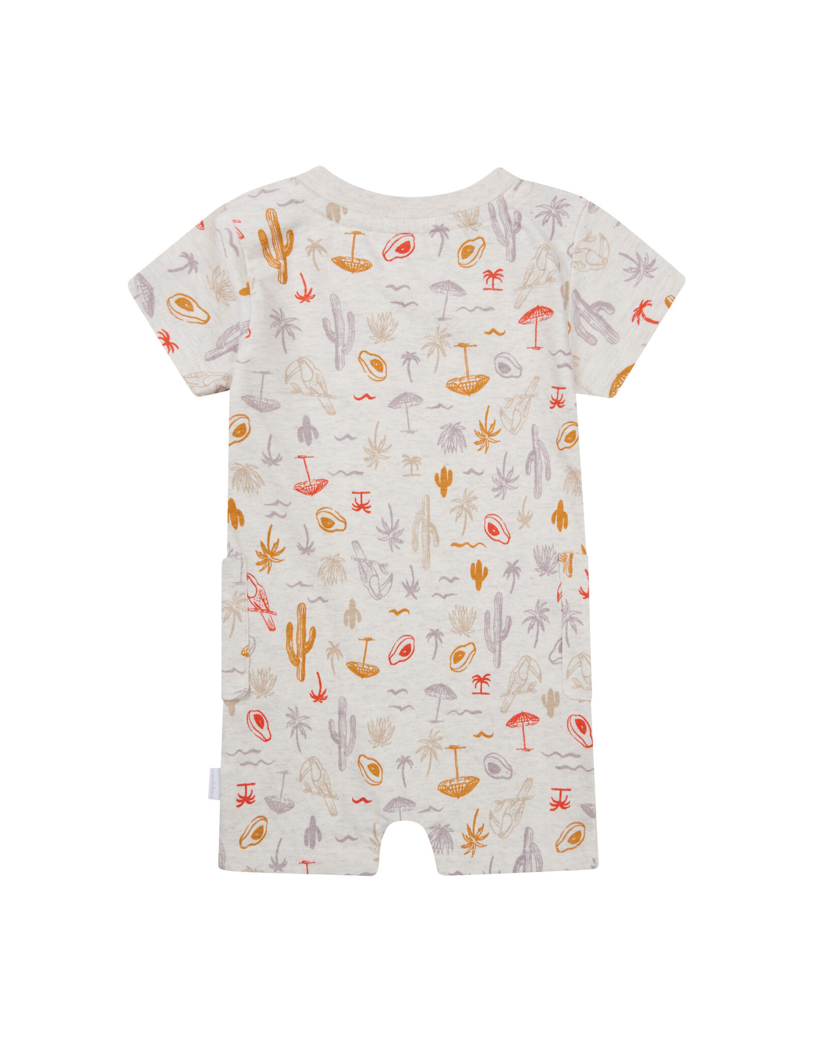 Noppies Boys Playsuit Orebro short sleeve Tropical pattern Off white
