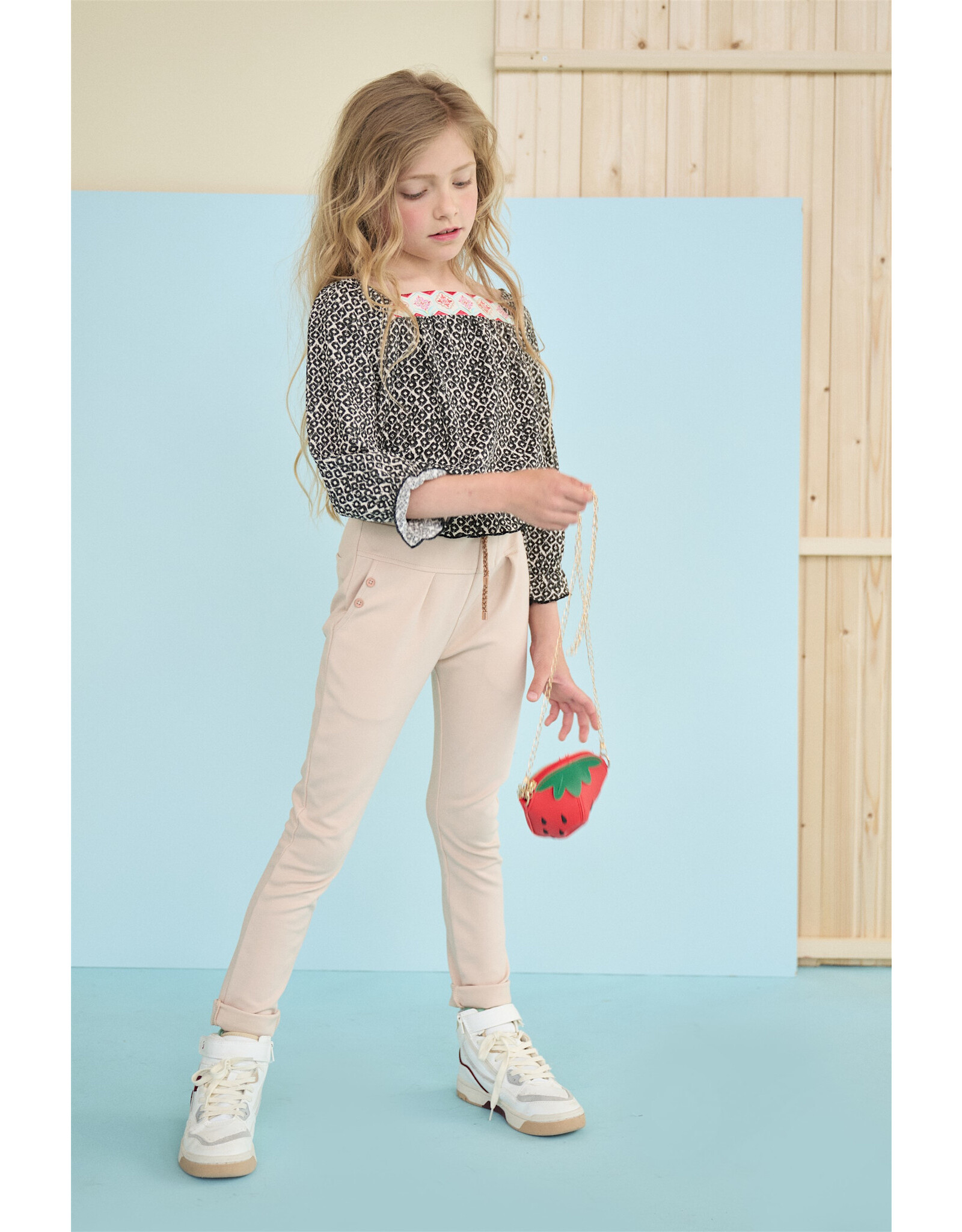 Nono Snooze Travellers's Interlock fitted pants Sand Blush