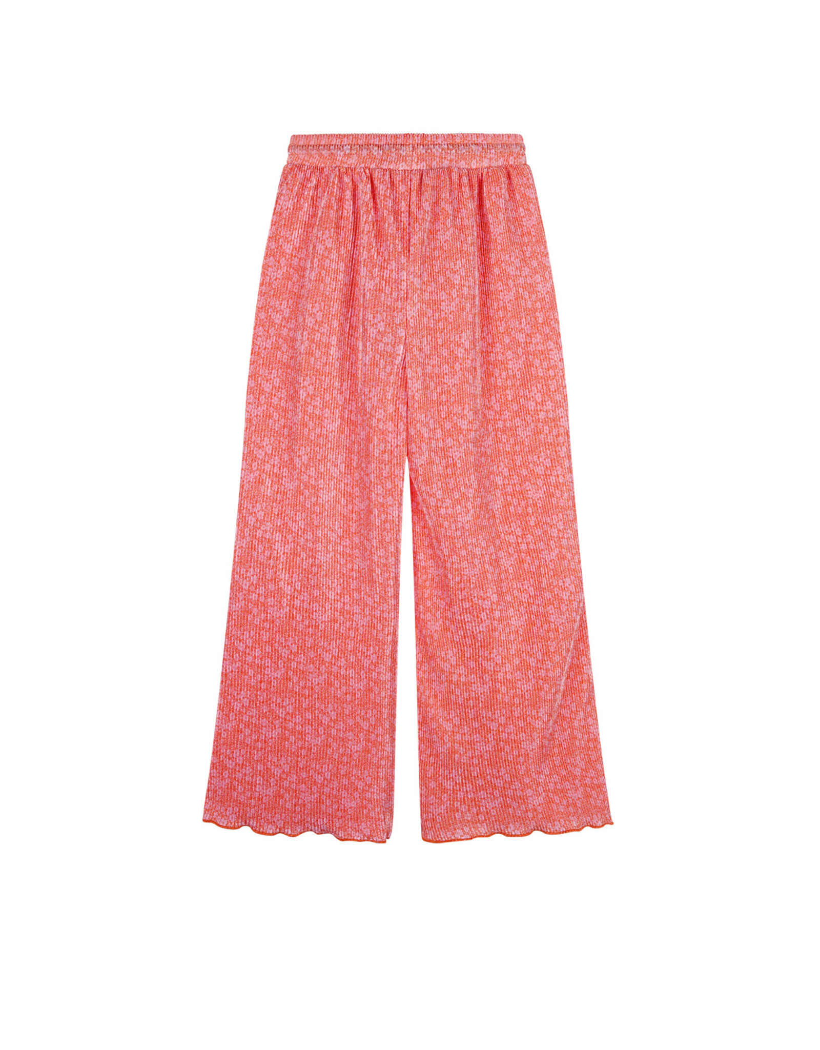 Nono Sun Daisy AOP Plissee Palazzo Pants Orange Coral