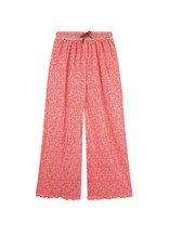 Nono Sun Daisy AOP Plissee Palazzo Pants Orange Coral