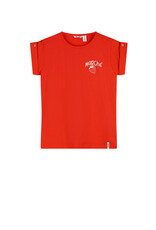 Nono Kiki tshirt with fold up fancy capsleeve Loving red