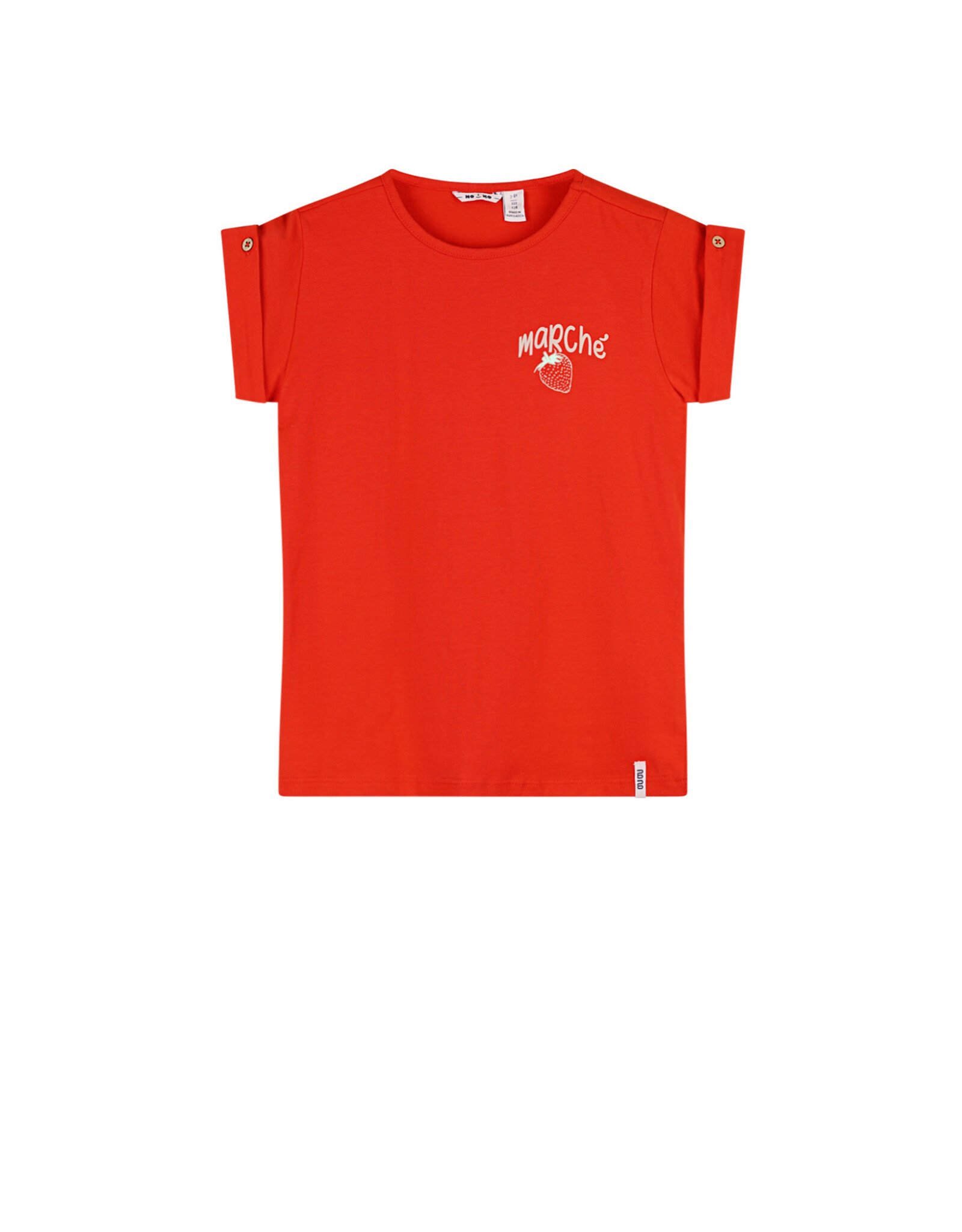 Nono Kiki tshirt with fold up fancy capsleeve Loving red
