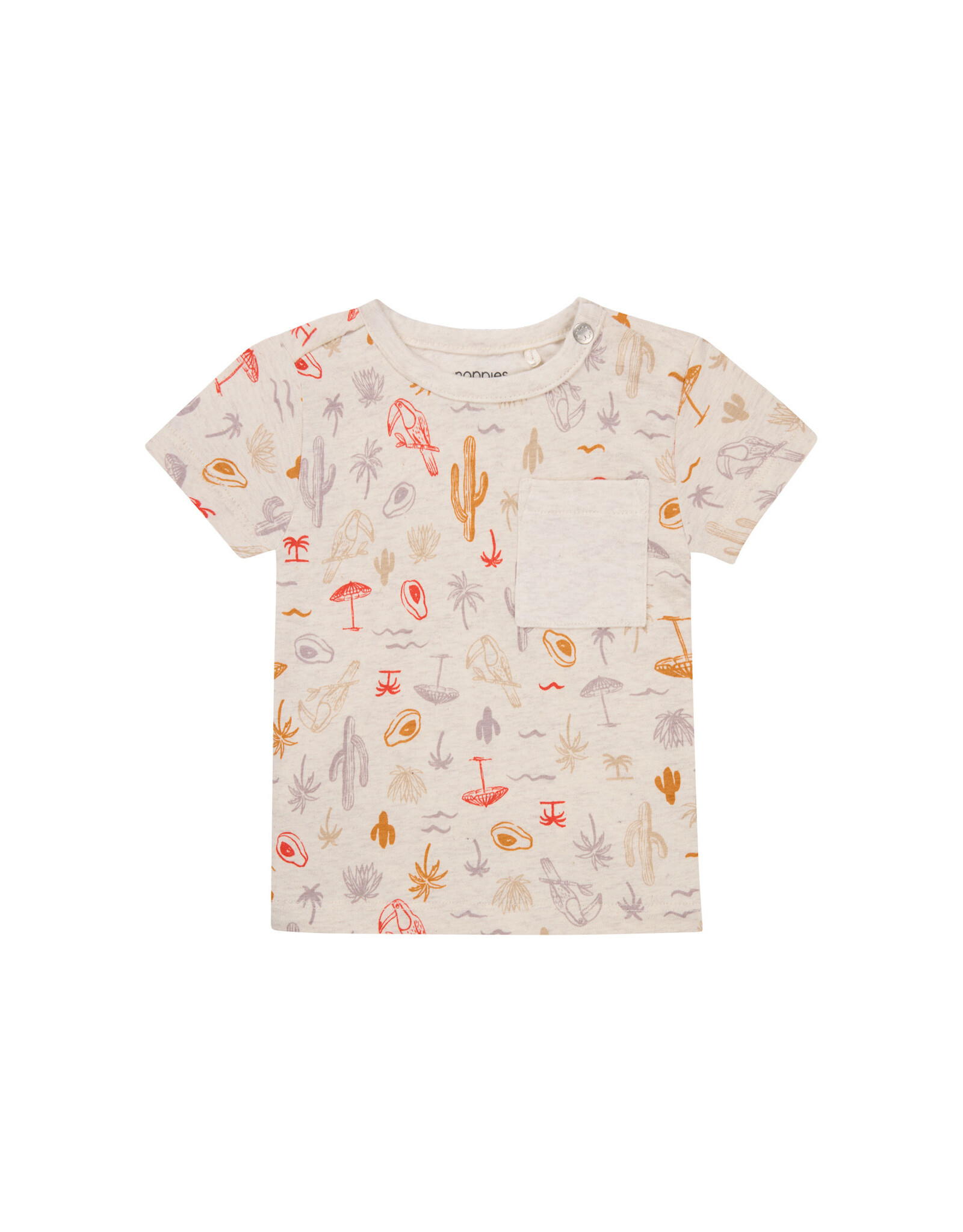 Noppies Boys Tee Olle short sleeve Tropical pattern Off white