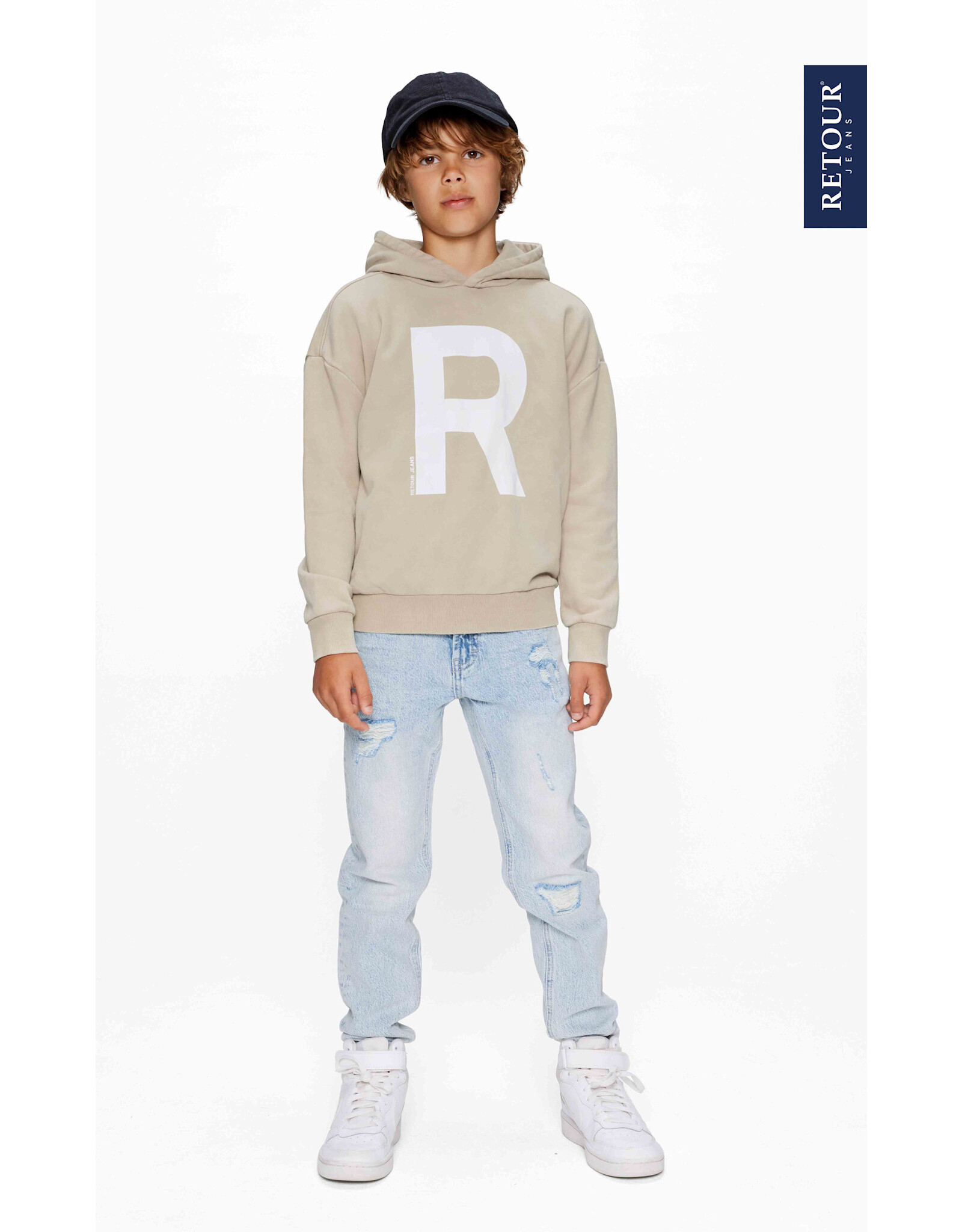 Retour Wulf Tapered bleached blue denim