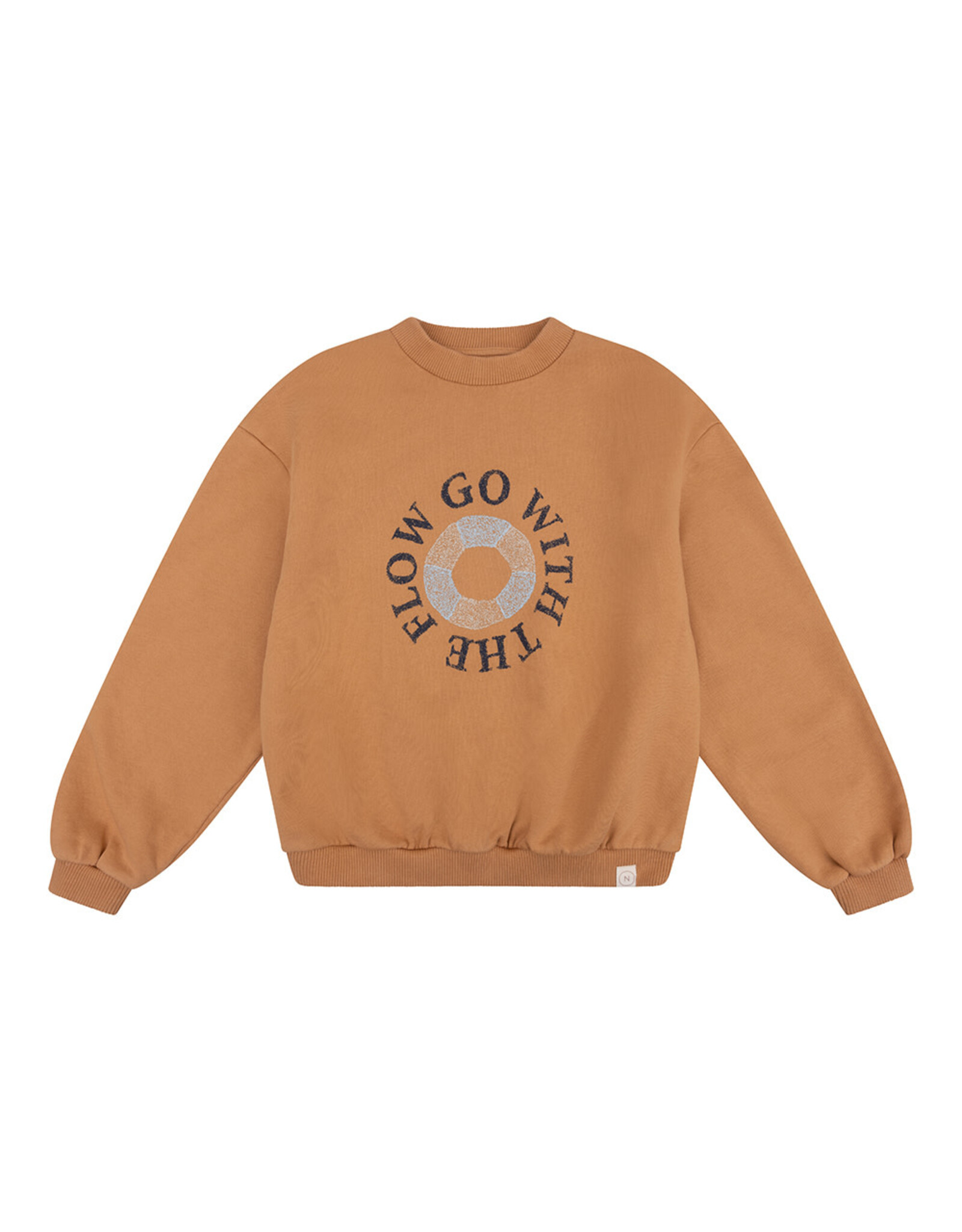 NAVY NATURAL Oversized sweater go with the flower