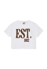Indian Blue Jeans T-shirt Wide Cropped Bright - White Z25