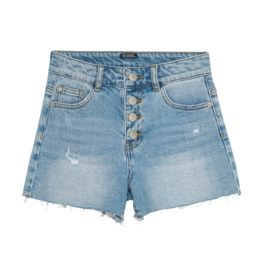 Indian Blue Jeans Wide Denim Shorts Damaged Light Denim Blue