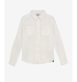 Indian Blue Jeans Shirt Longsleeve Linen  Bright White