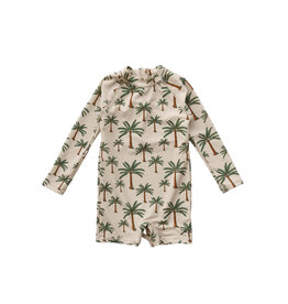 Salted Stories Crown Tree Longsleeve Swimsuit Shortbread