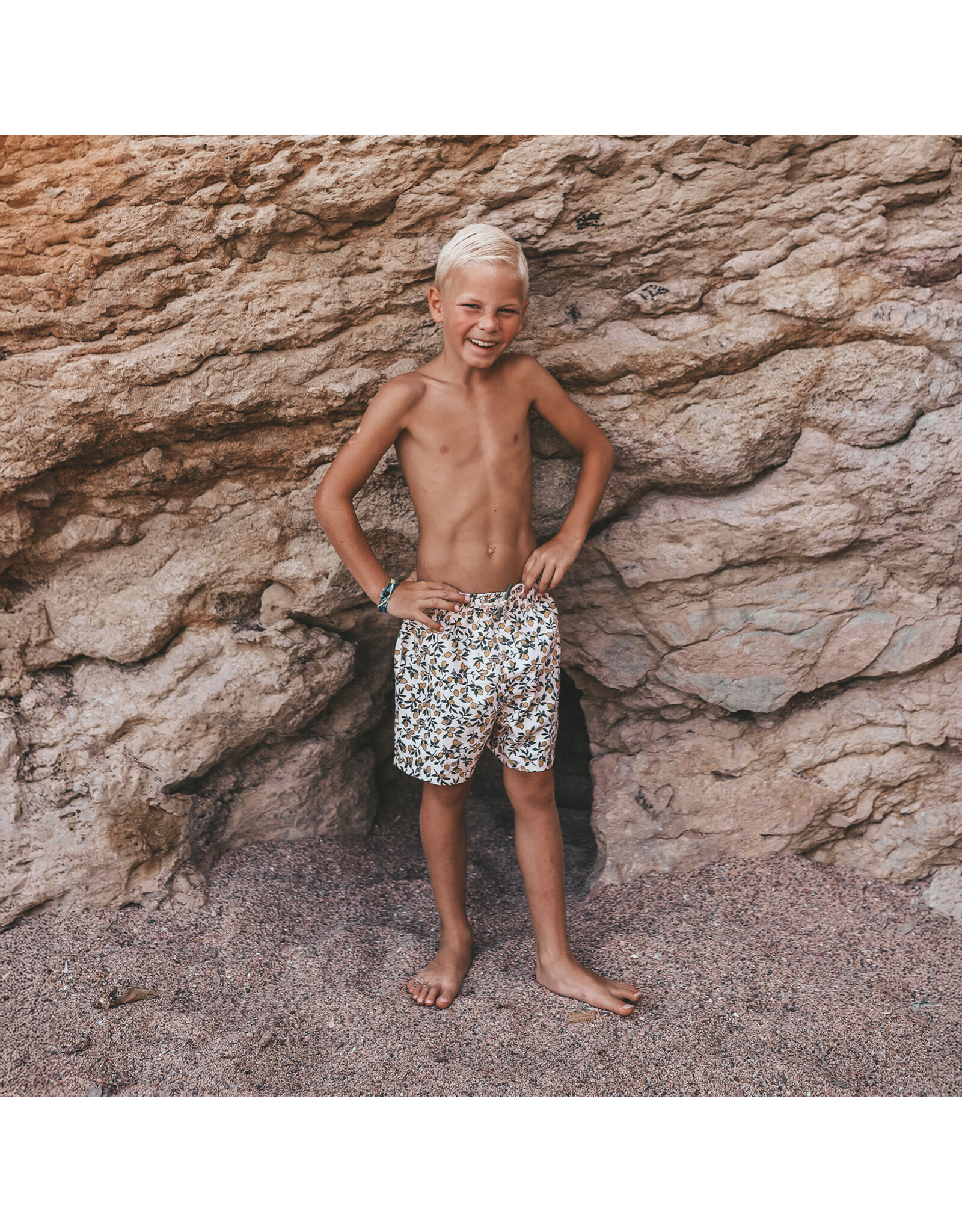 Salted Stories Lemons Swim shorts Shortbread
