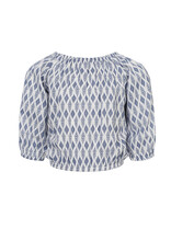 Looxs 10sixteen blouse top blue print Z25