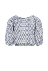 Looxs 10sixteen blouse top blue print Z25