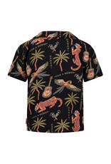 Sturdy Overhemd k/m AOP - Happy Rio Antraciet