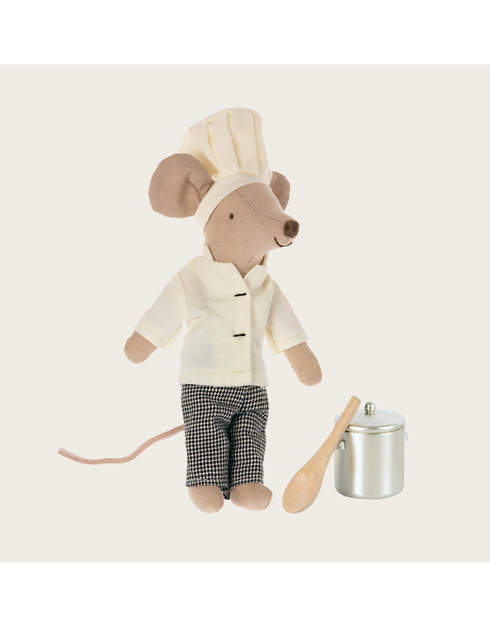 Maileg Chef mouse w. soup pot and spoon
