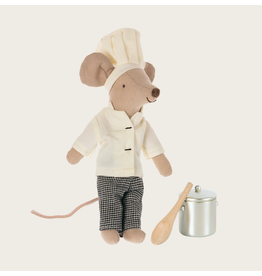Maileg Chef mouse w. soup pot and spoon
