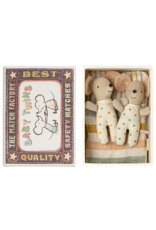 Maileg Twins Baby mice in matchbox