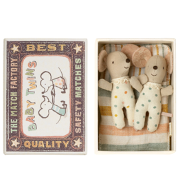 Maileg Twins Baby mice in matchbox