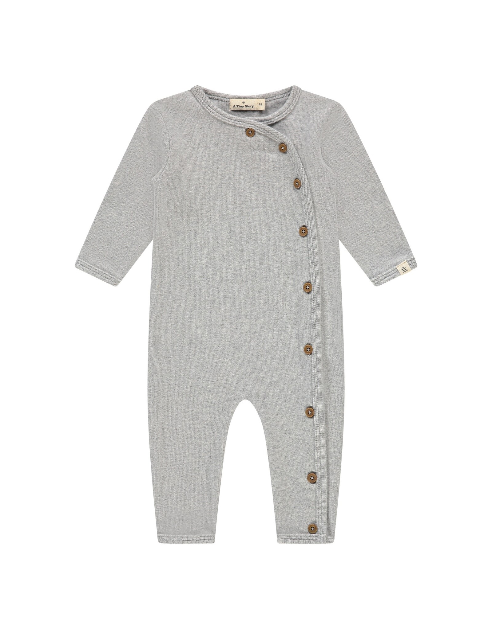 A Tiny Story baby suit long sleeve light grey melange