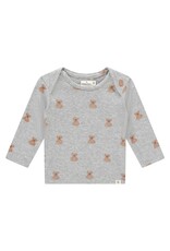 A Tiny Story baby t-shirt long sleeve light grey melange