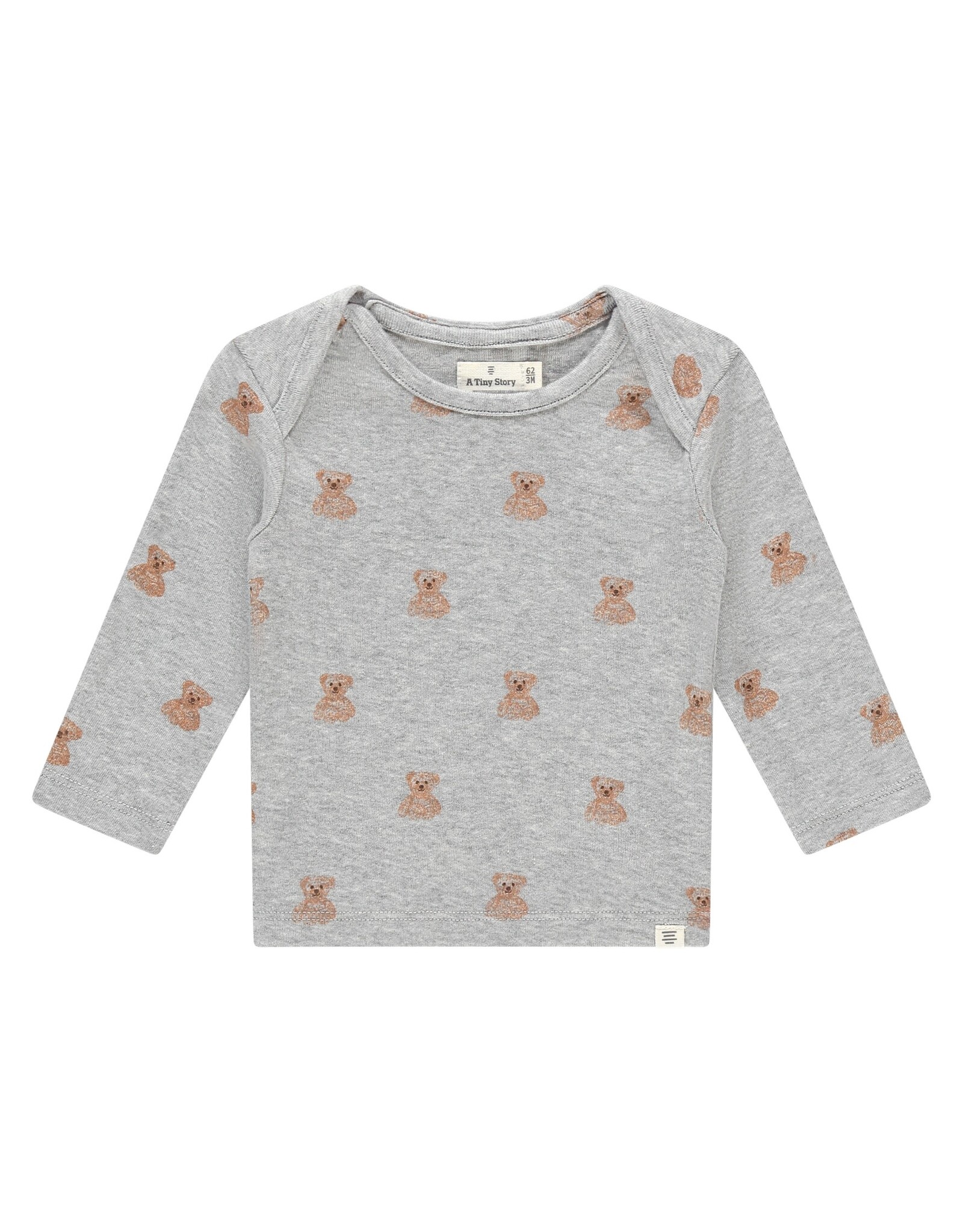 A Tiny Story baby t-shirt long sleeve light grey melange