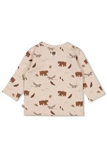 Feetje Longsleeve AOP - Wild World Taupe melange