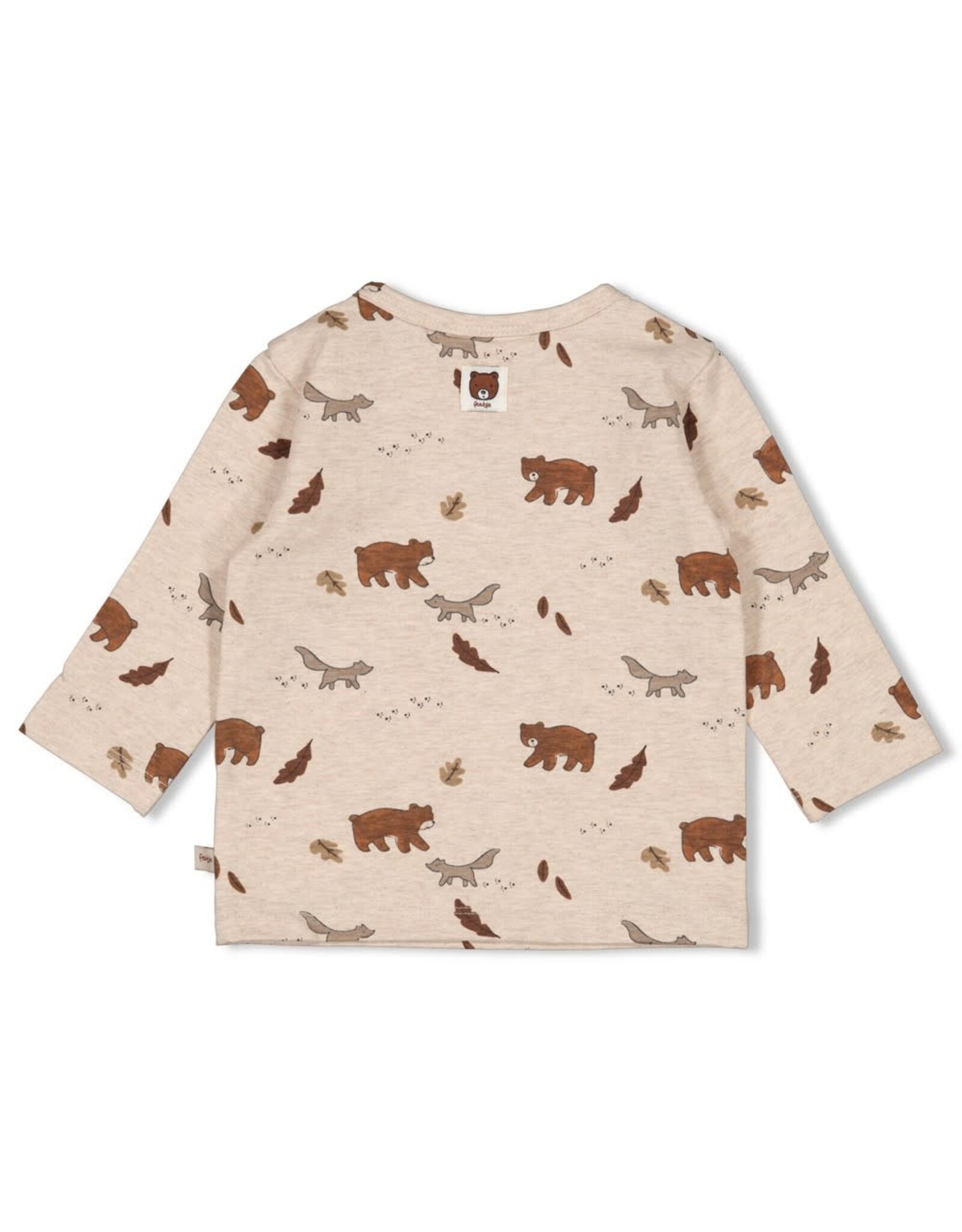 Feetje Longsleeve AOP - Wild World Taupe melange