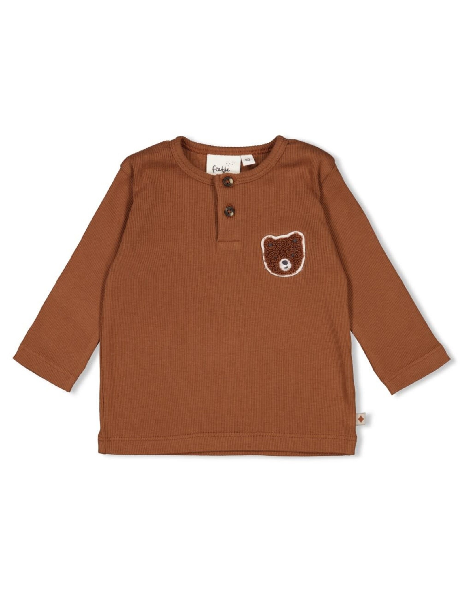 Feetje Longsleeve rib - Wild World Bruin