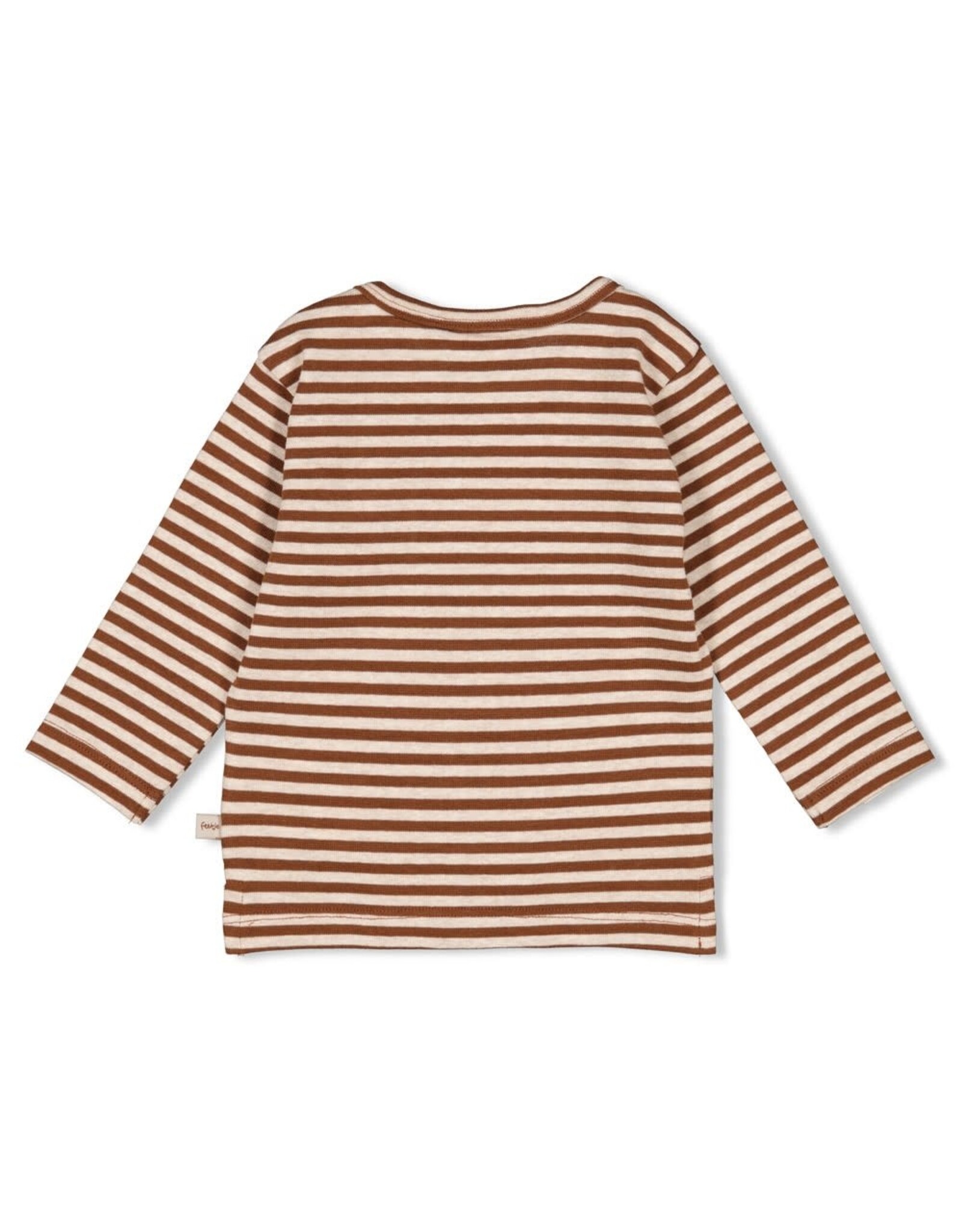 Feetje Longsleeve streep - Wild World Bruin