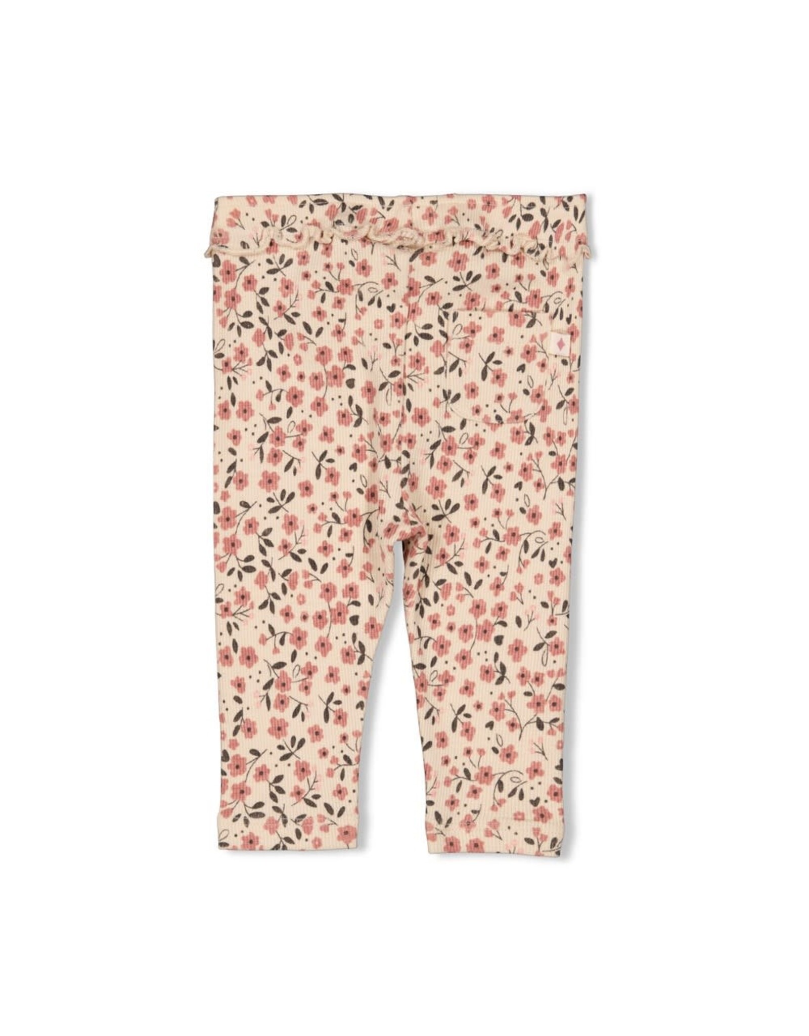 Feetje Legging rib AOP - Woodland Bloom Offwhite