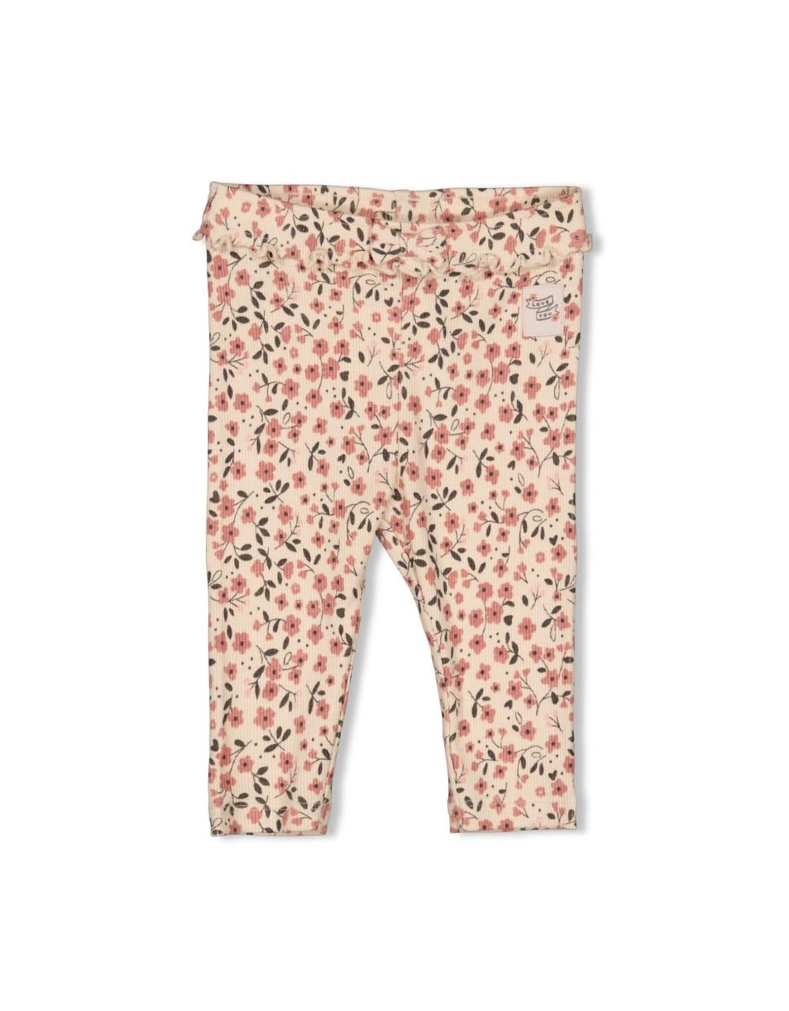 Feetje Legging rib AOP - Woodland Bloom Offwhite