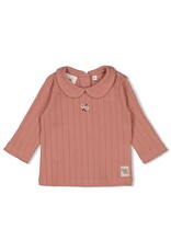 Feetje Longsleeve pointelle rib - Woodland Bloom Mauve
