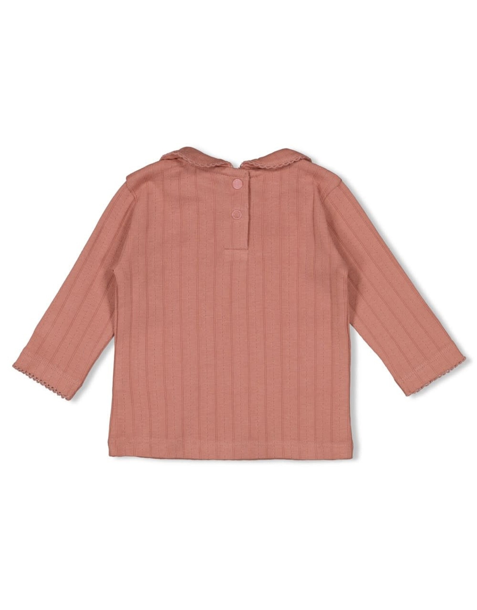 Feetje Longsleeve pointelle rib - Woodland Bloom Mauve