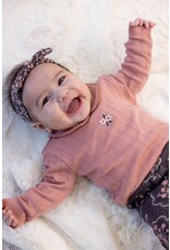 Feetje Longsleeve pointelle rib - Woodland Bloom Mauve