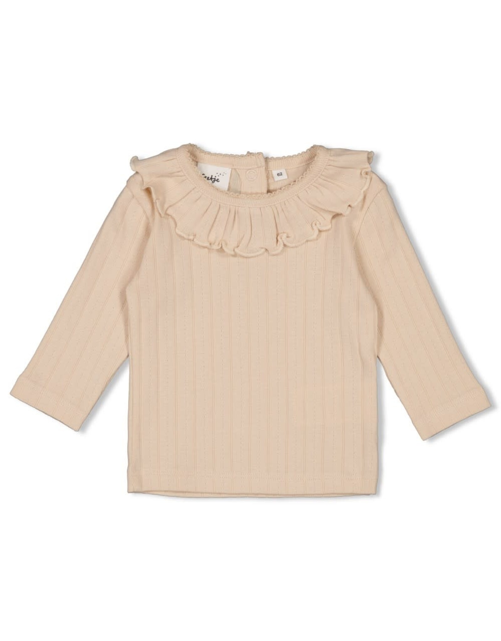 Feetje Longsleeve pointelle rib - Woodland Bloom Offwhite