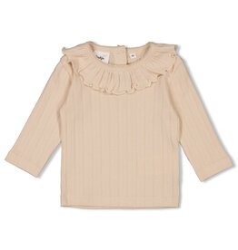 Feetje Longsleeve pointelle rib - Woodland Bloom Offwhite