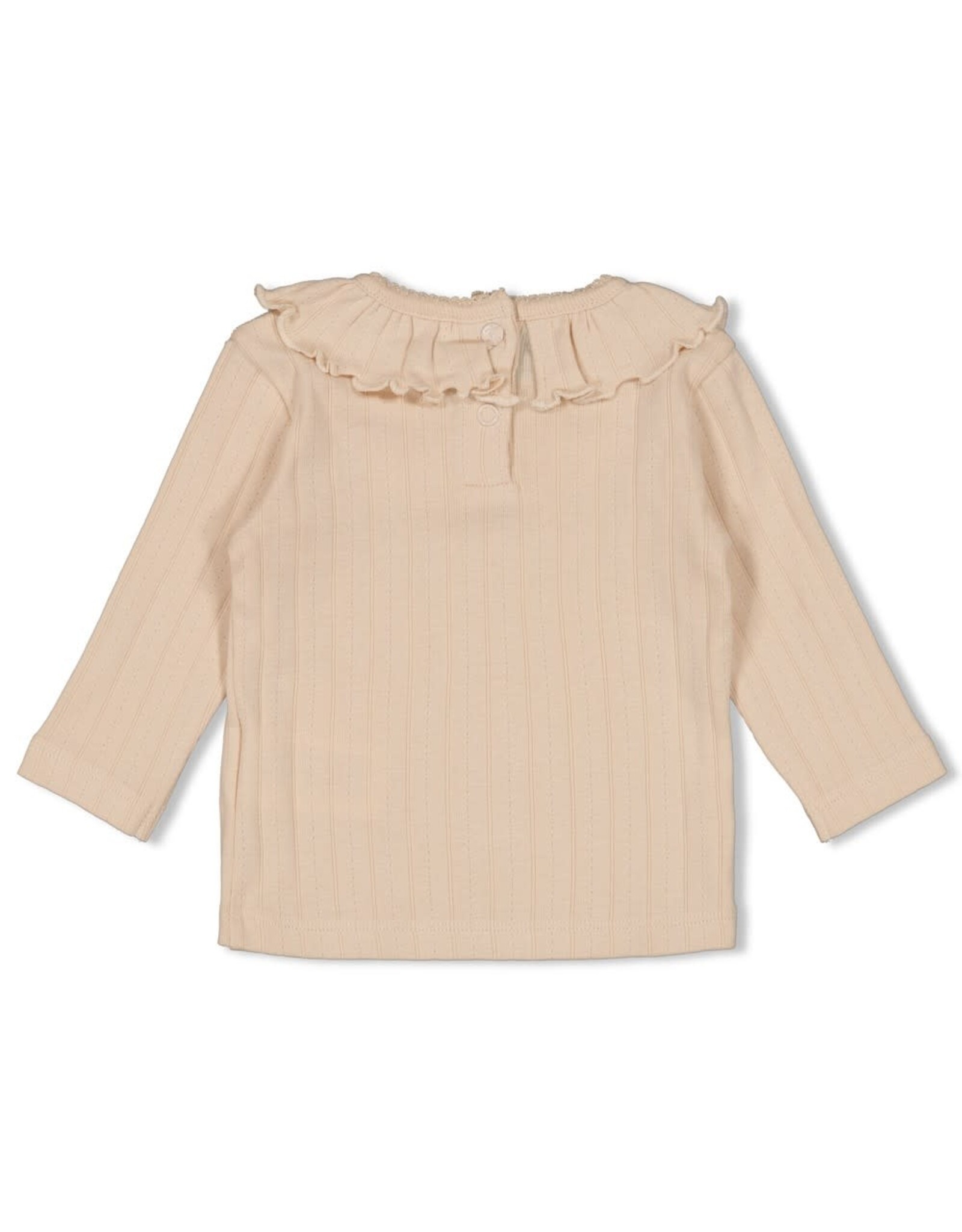 Feetje Longsleeve pointelle rib - Woodland Bloom Offwhite