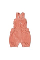 Feetje Tuinbroek kort velours rib - Woodland Bloom Mauve