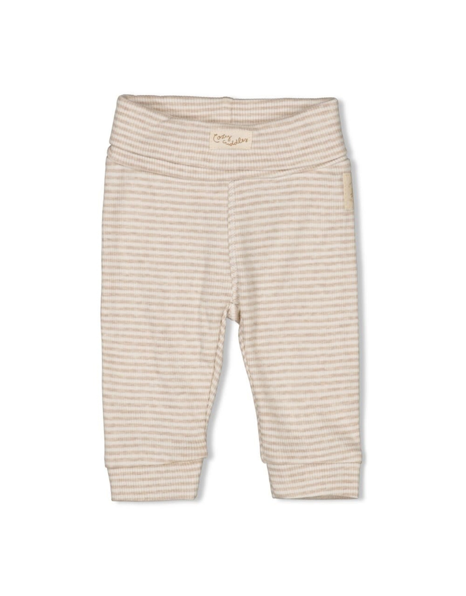 Feetje Broek rib met streep - Sleepy Sheepy Taupe melange