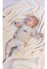 Feetje Broek rib met streep - Sleepy Sheepy Taupe melange