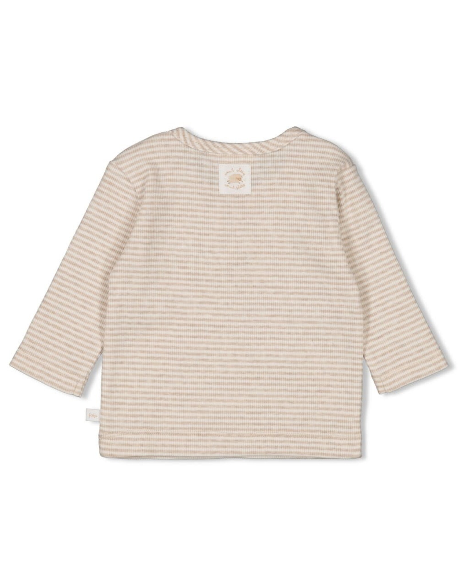 Feetje Longsleeve rib met streep - Sleepy Sheepy Taupe melange