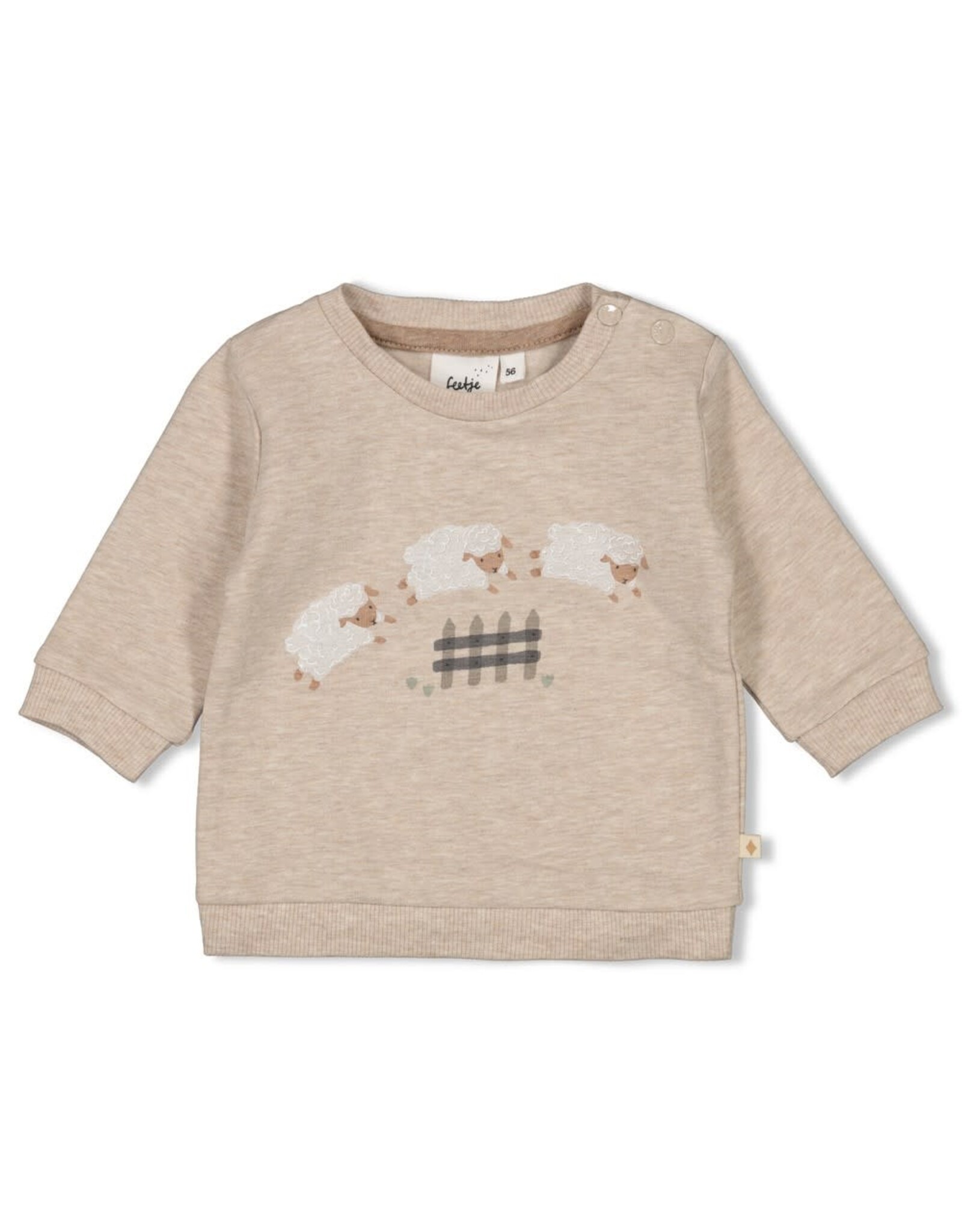 Feetje Sweater - Sleepy Sheepy Taupe melange