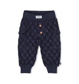 Feetje Geruite broek badstof - Let's Go! Marine