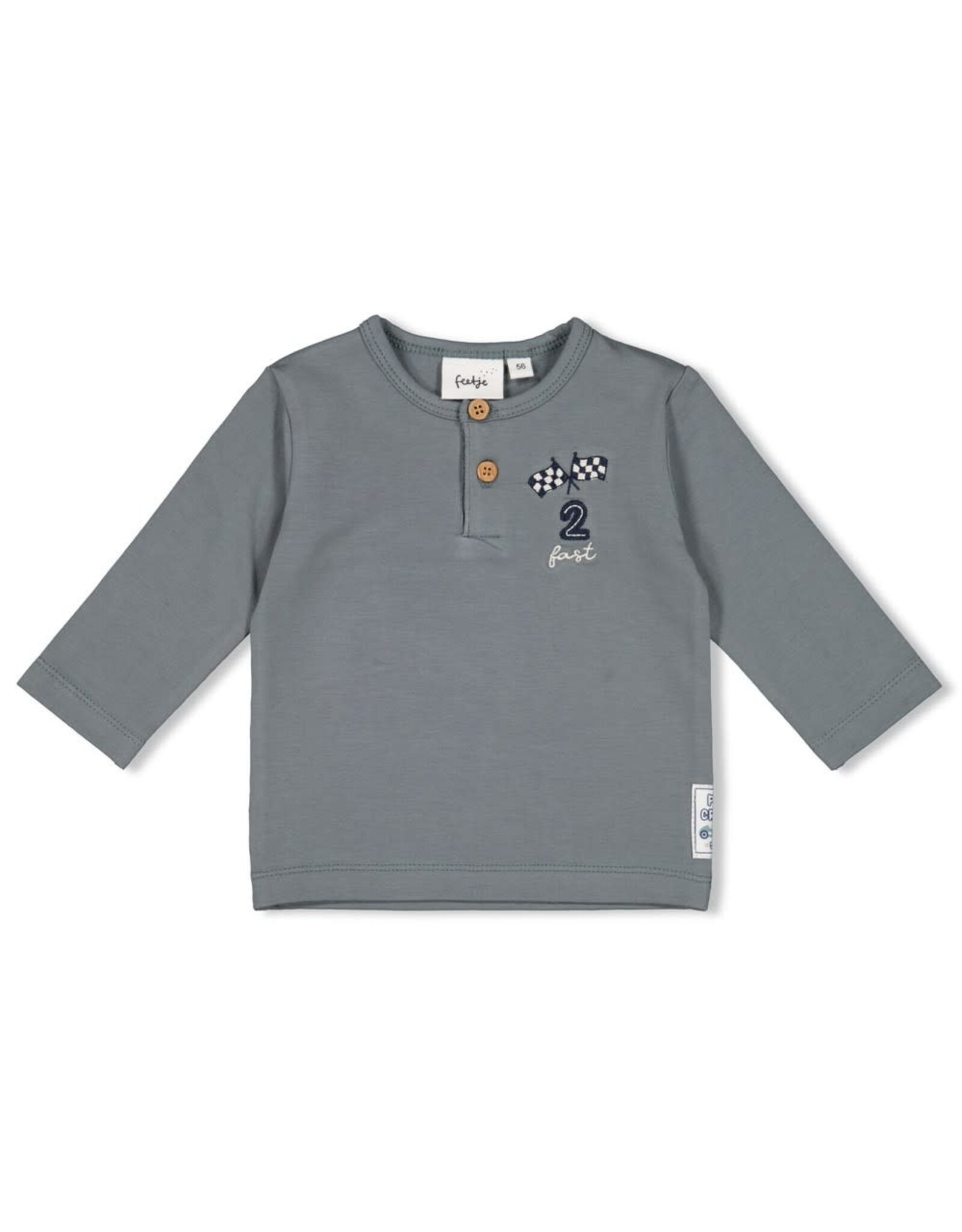 Feetje Longsleeve - Let's Go! Petrol