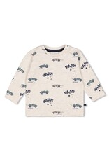 Feetje Longsleeve AOP - Let's Go! Offwhite melange