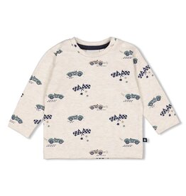 Feetje Longsleeve AOP - Let's Go! Offwhite melange
