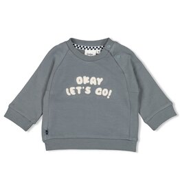Feetje Sweater - Let's Go! Petrol